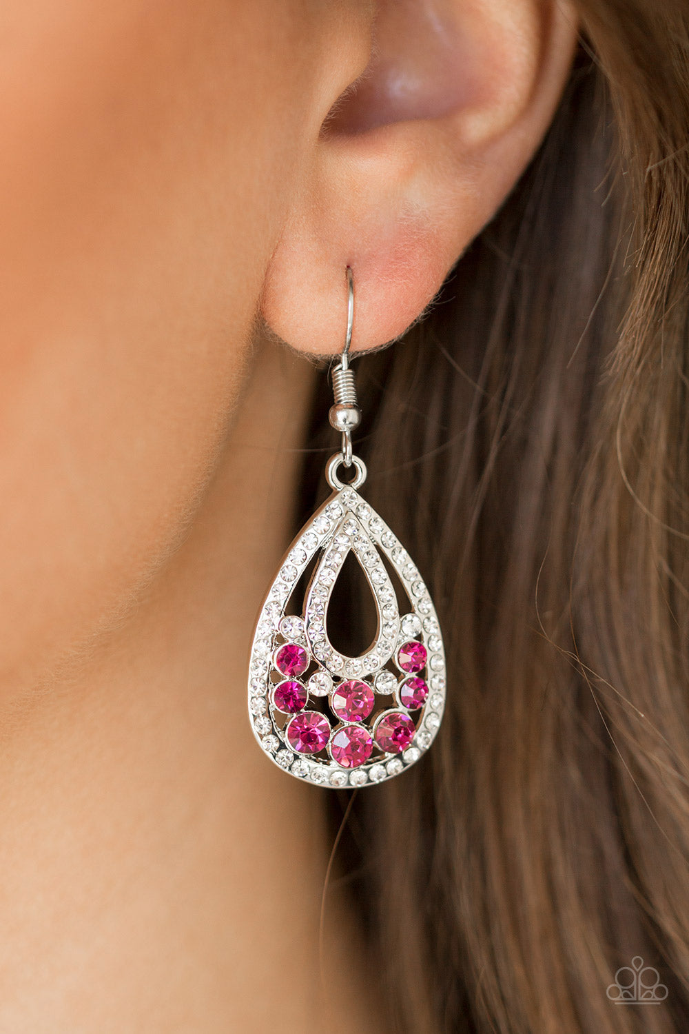 Paparazzi Earrings - Sparkling Stardom - Pink