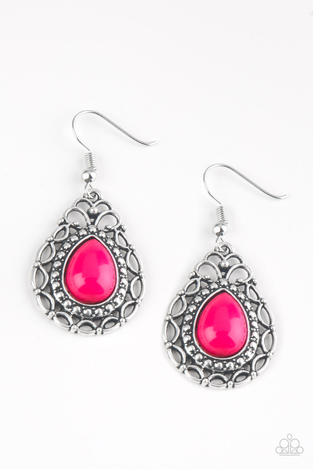 Paparazzi Earrings - Flirty Finesse - Pink