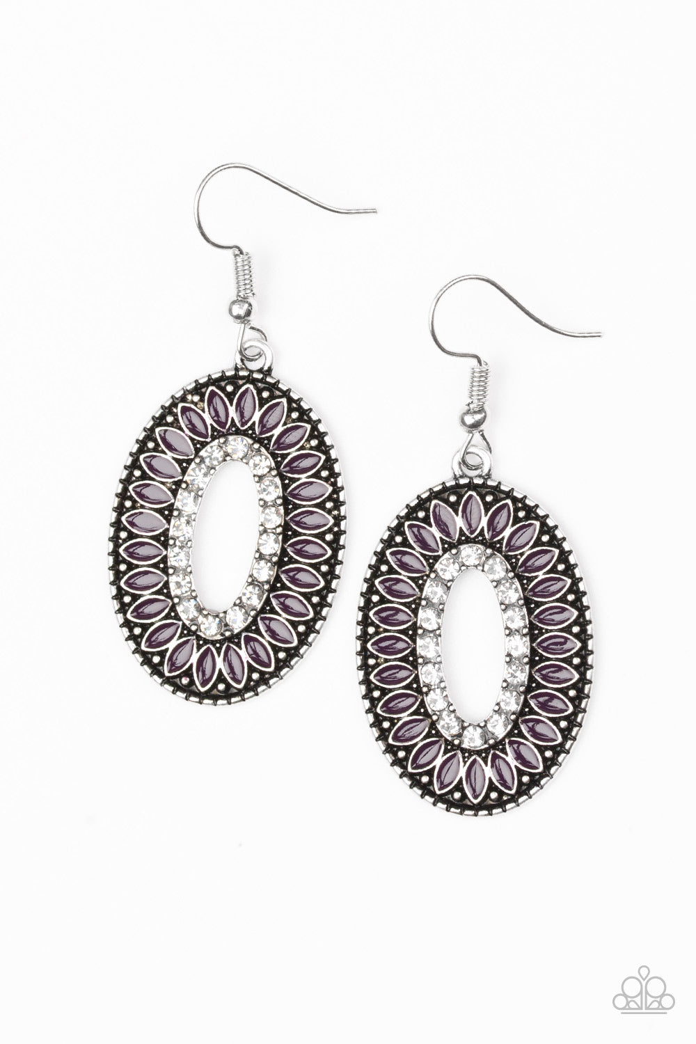 Fishing For Fabulous - Purple - Paparazzi Earrings