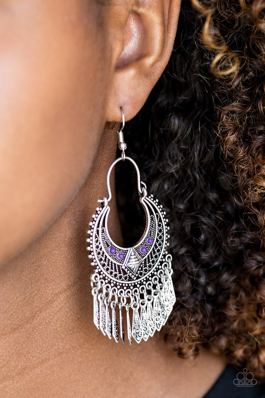 Paparazzi earring - Walk On The Wildside - Purple