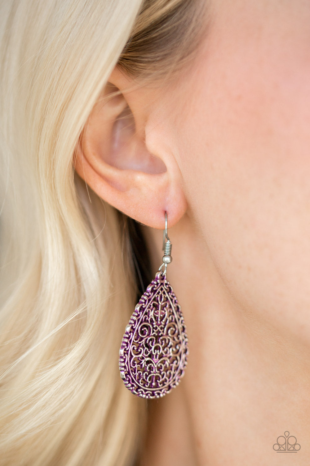 Paparazzi Earrings - Indie Idol - Purple
