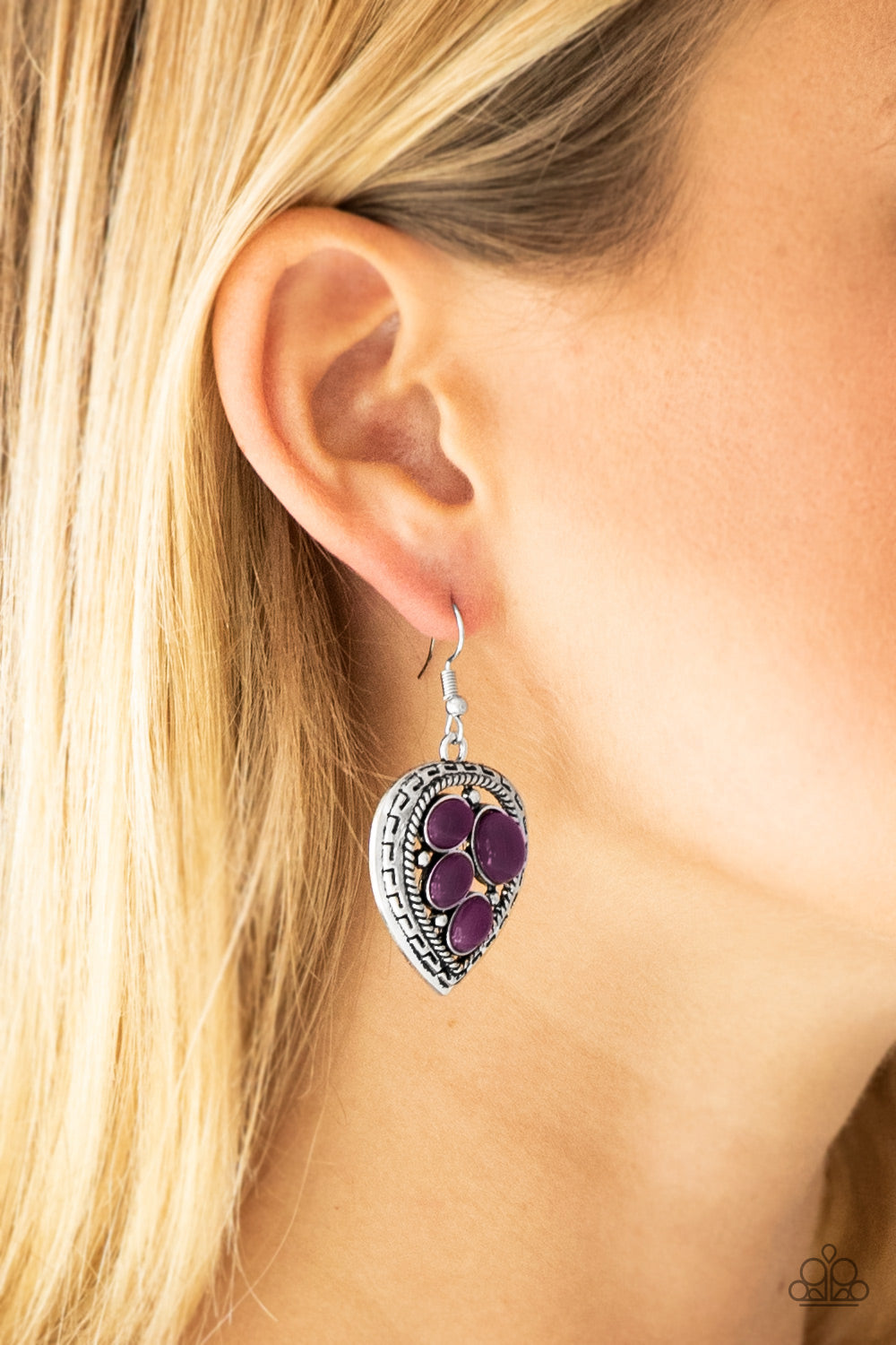 Paparazzi Earrings - Wild Heart Wonder - Purple