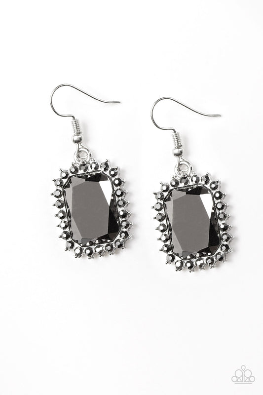 Paparazzi Earrings - Downtown Dapper - Silver