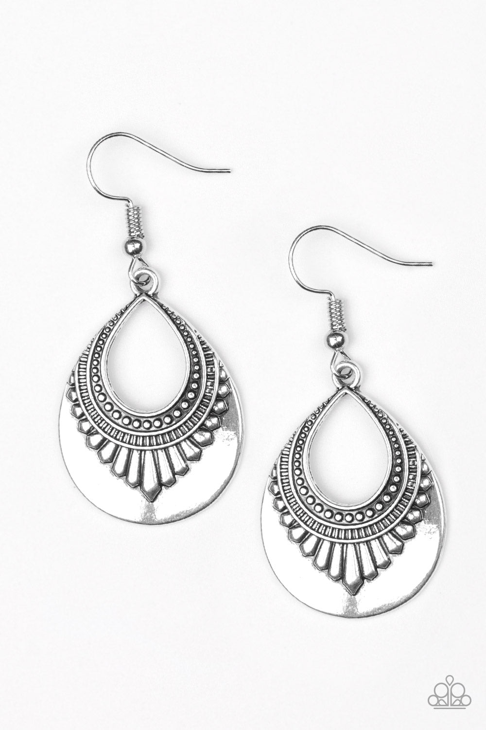 Paparazzi Earrings - Totally Terrestrial - Silver