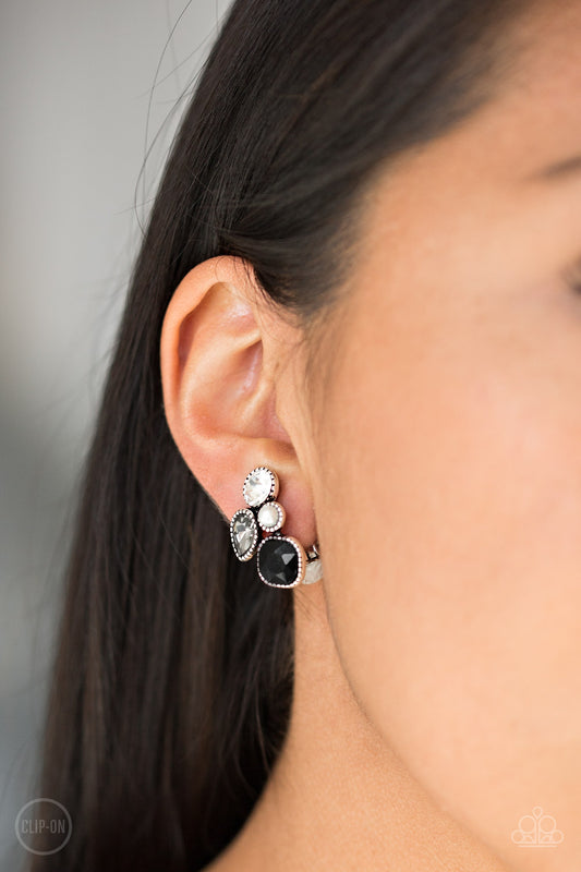 Paparazzi earring - Super Superstar - Black
