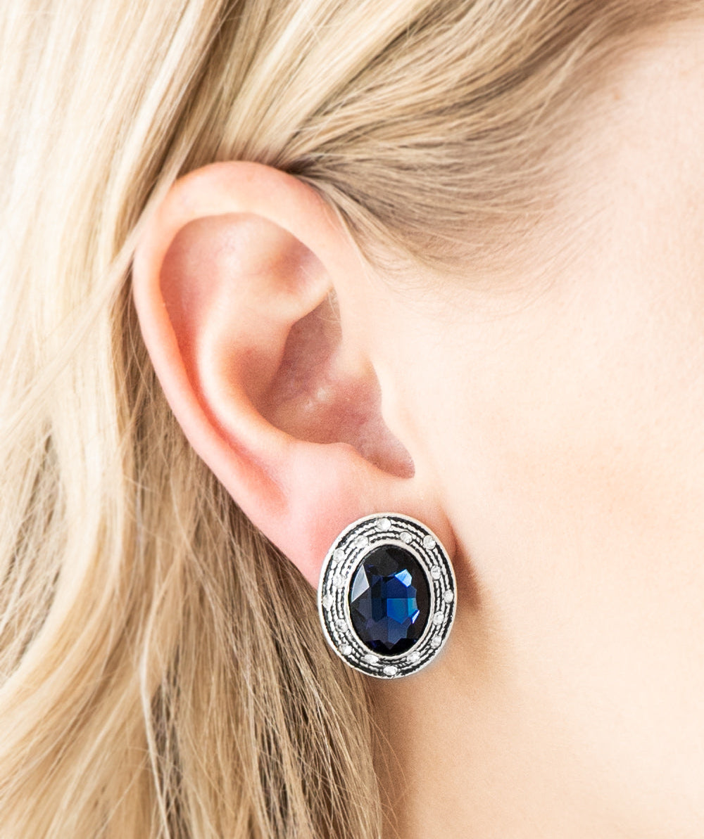 Paparazzi Earrings - East Side Etiquette - Blue