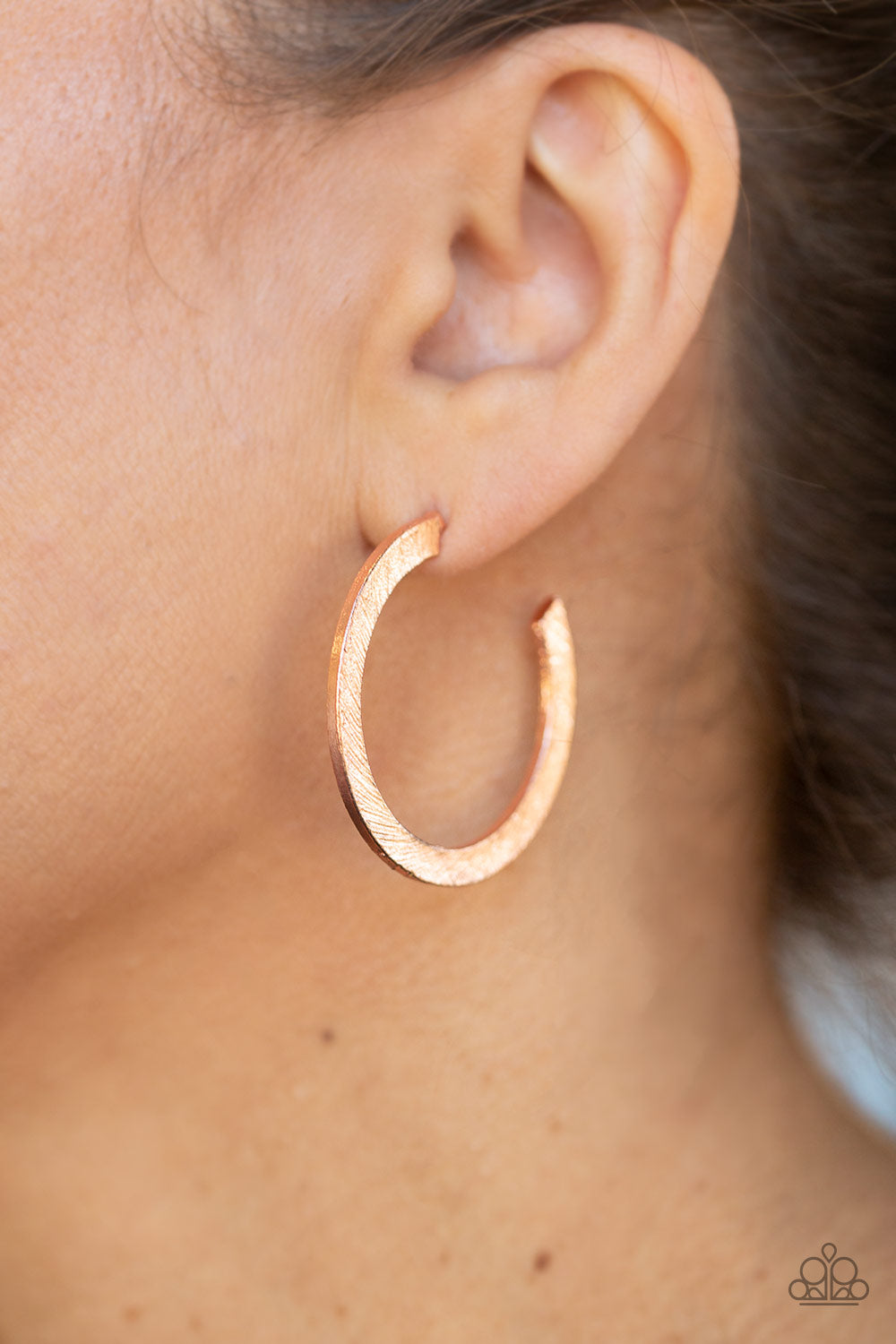 Paparazzi Earrings - Haute Glam - Copper
