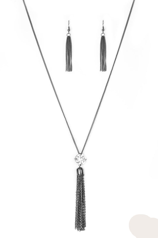 Paparazzi Necklaces - Five-Alarm FIREWORK - Black