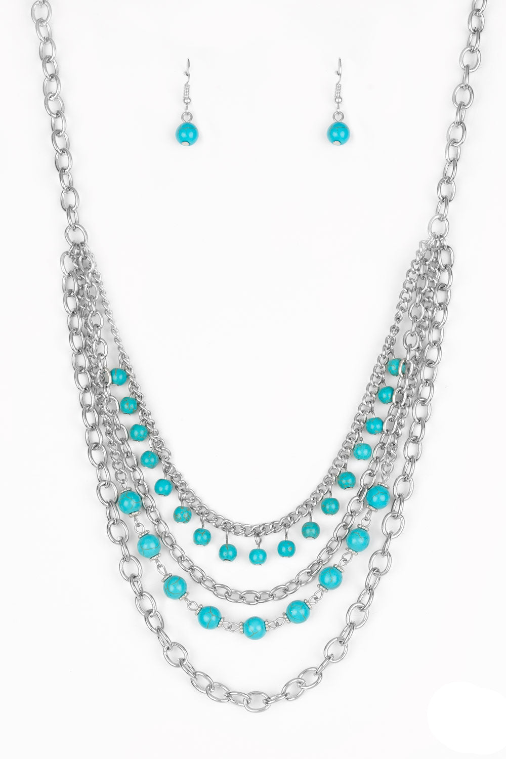 Paparazzi Necklaces - Ground Forces - Blue
