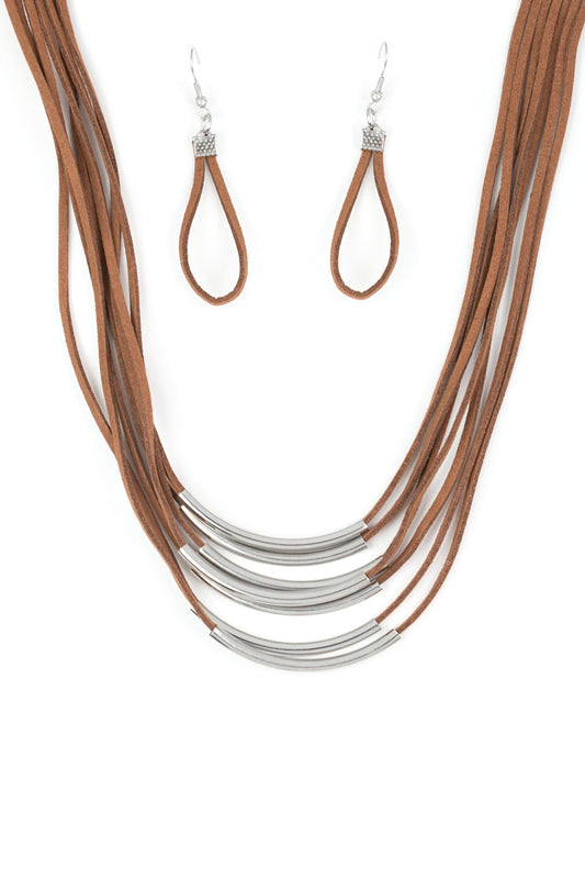 Paparazzi Necklaces - Walk The Walkabout - Brown