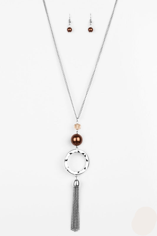 Paparazzi Necklaces - Bold Balancing Act - Brown