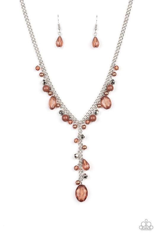 Paparazzi Necklaces - Crystal Couture - Brown