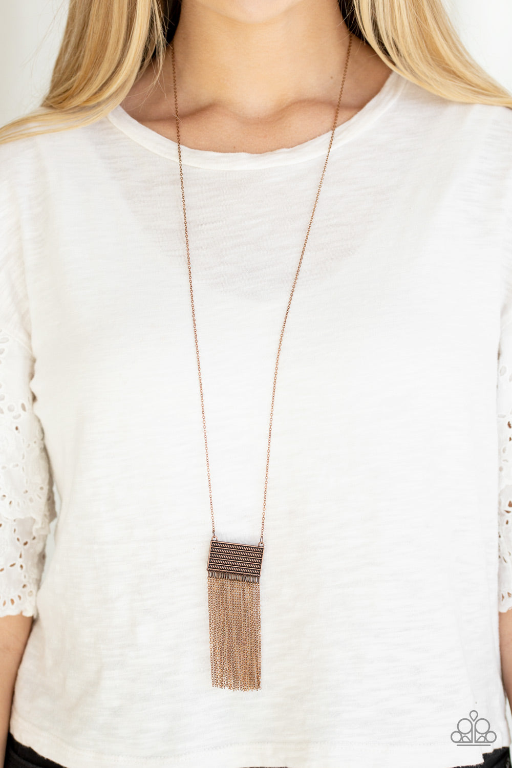 Paparazzi Necklaces - Totally Tassel - Copper