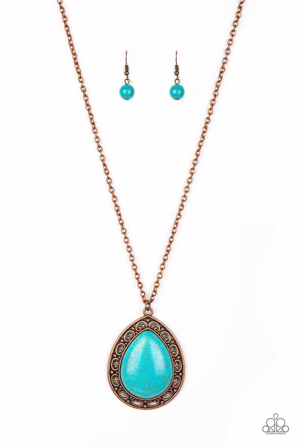 Paparazzi necklace - Full Frontier - Copper
