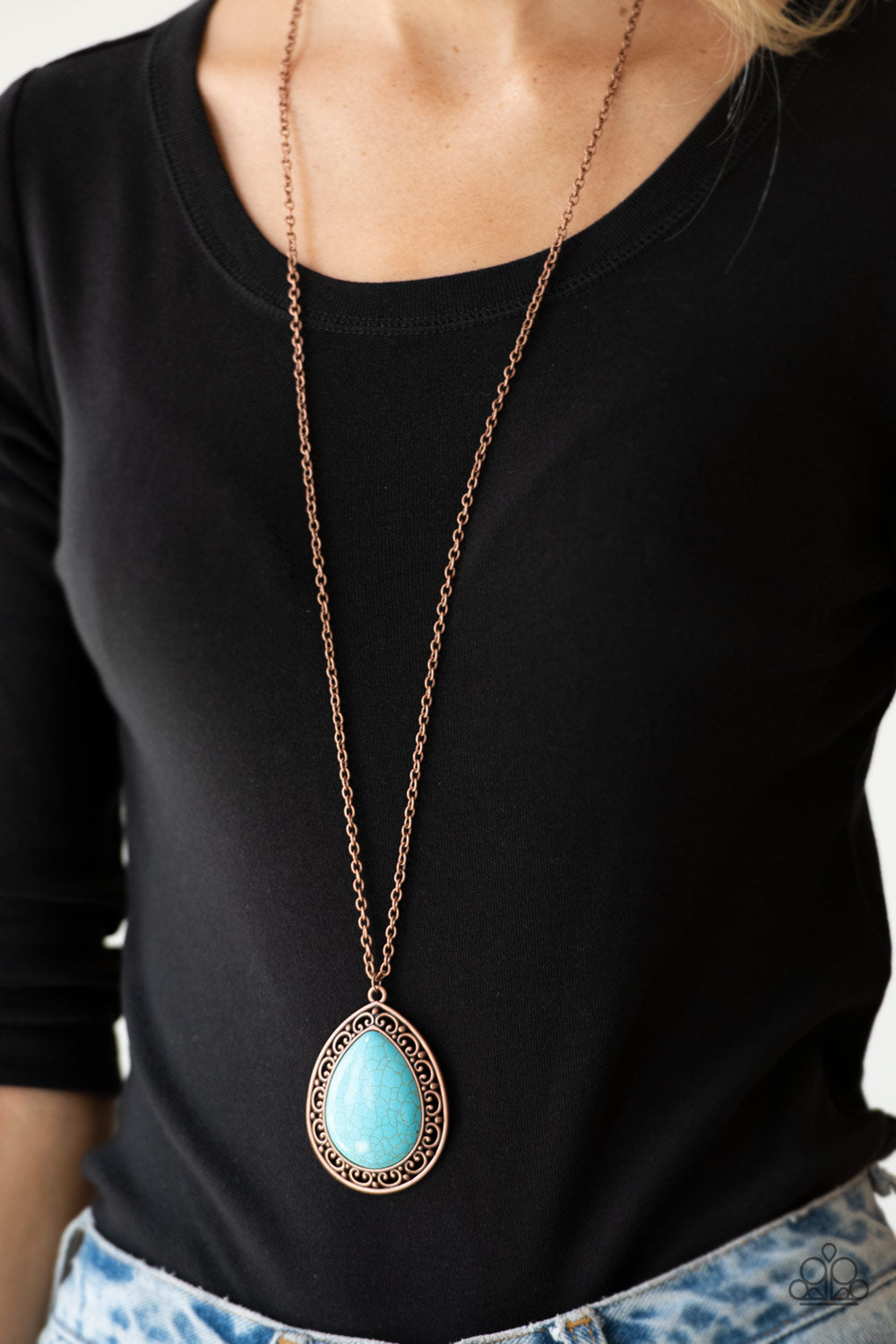 Paparazzi necklace - Full Frontier - Copper