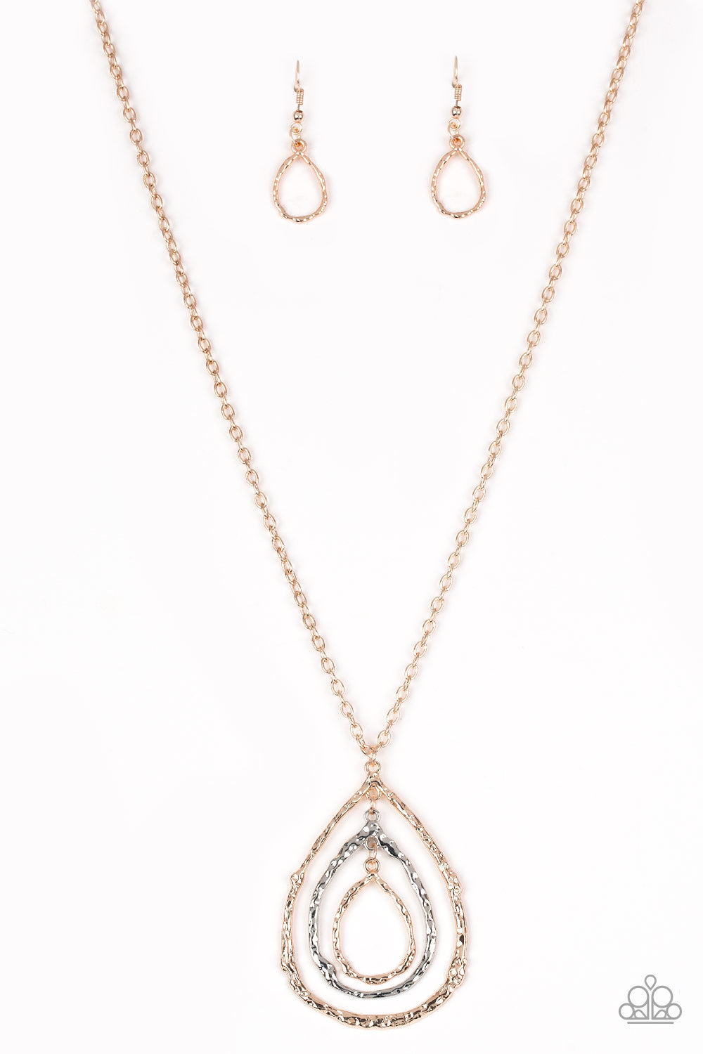 Paparazzi Necklaces - Going For Grit - Rose Gold