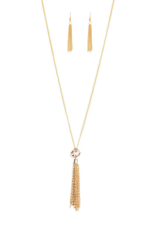 Paparazzi Necklaces - Five - Alarm FIREWORK - Gold