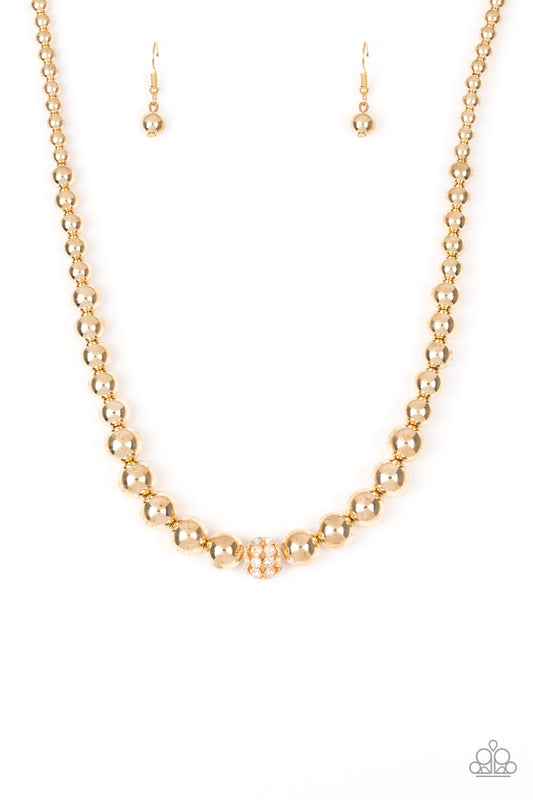 Paparazzi Necklaces - High - Stakes FAME - Gold