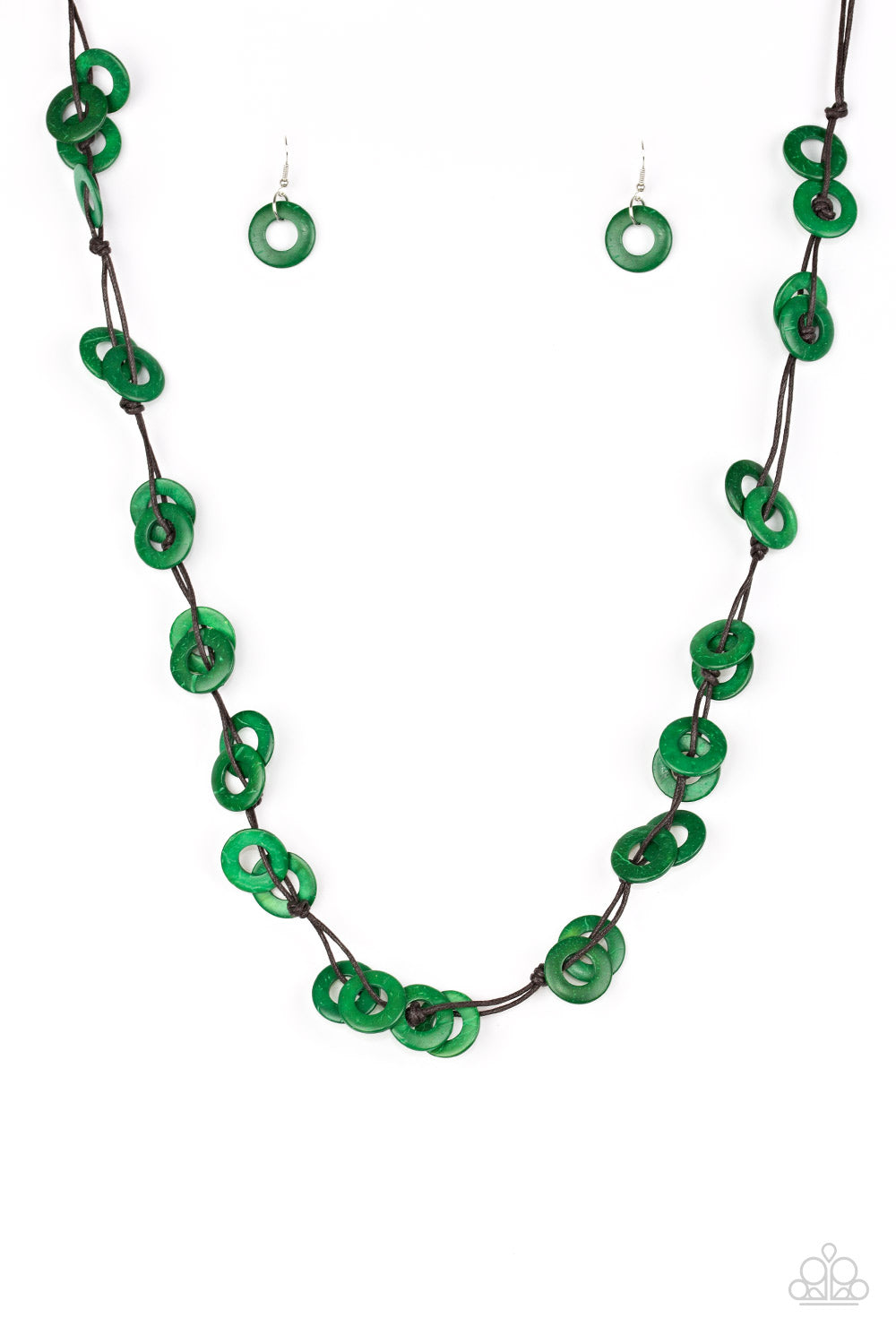 Paparazzi necklace - Waikiki Winds - Green