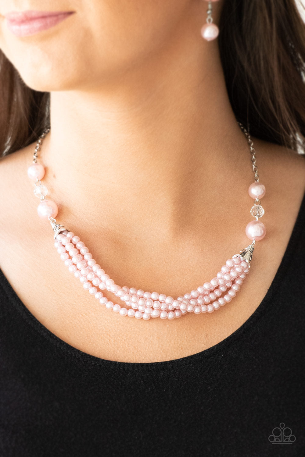Paparazzi Necklaces - One - Woman Show - Pink