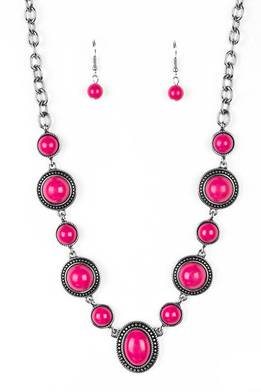 Paparazzi Necklaces - Voyager Vibes - Pink