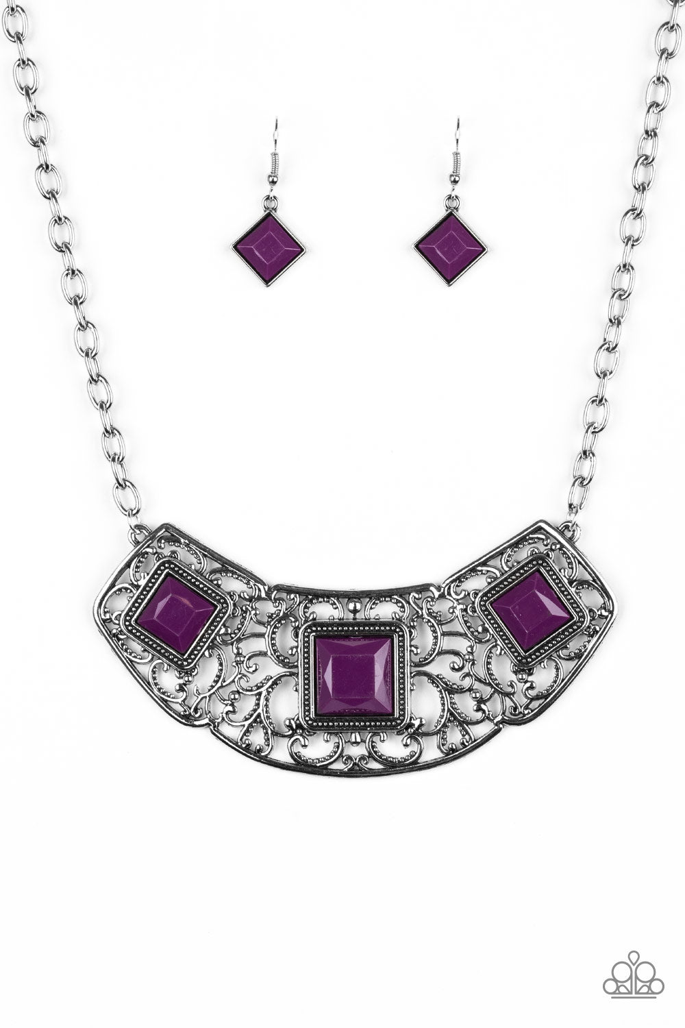 Paparazzi Necklaces - Feeling Inde-PENDANT  - Purple