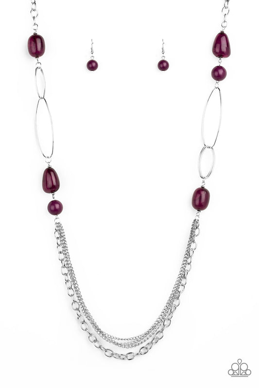 Paparazzi Necklaces - Pleasant Promenade - Purple
