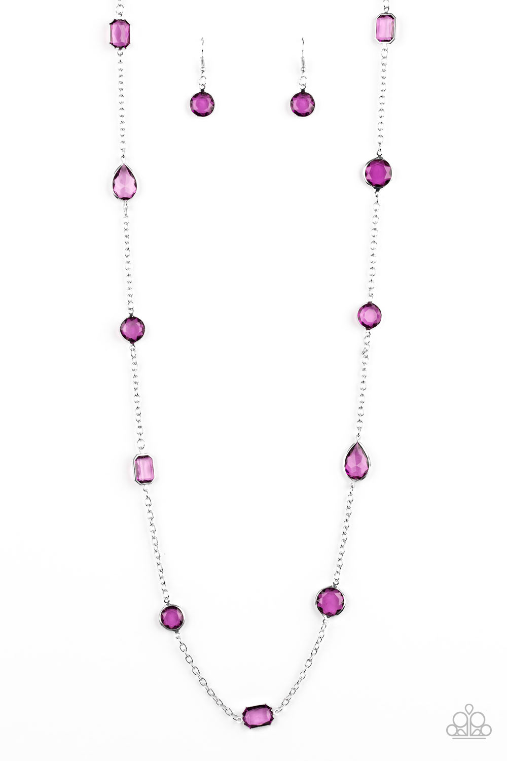 Paparazzi Necklaces - Glassy Glamorous - Purple