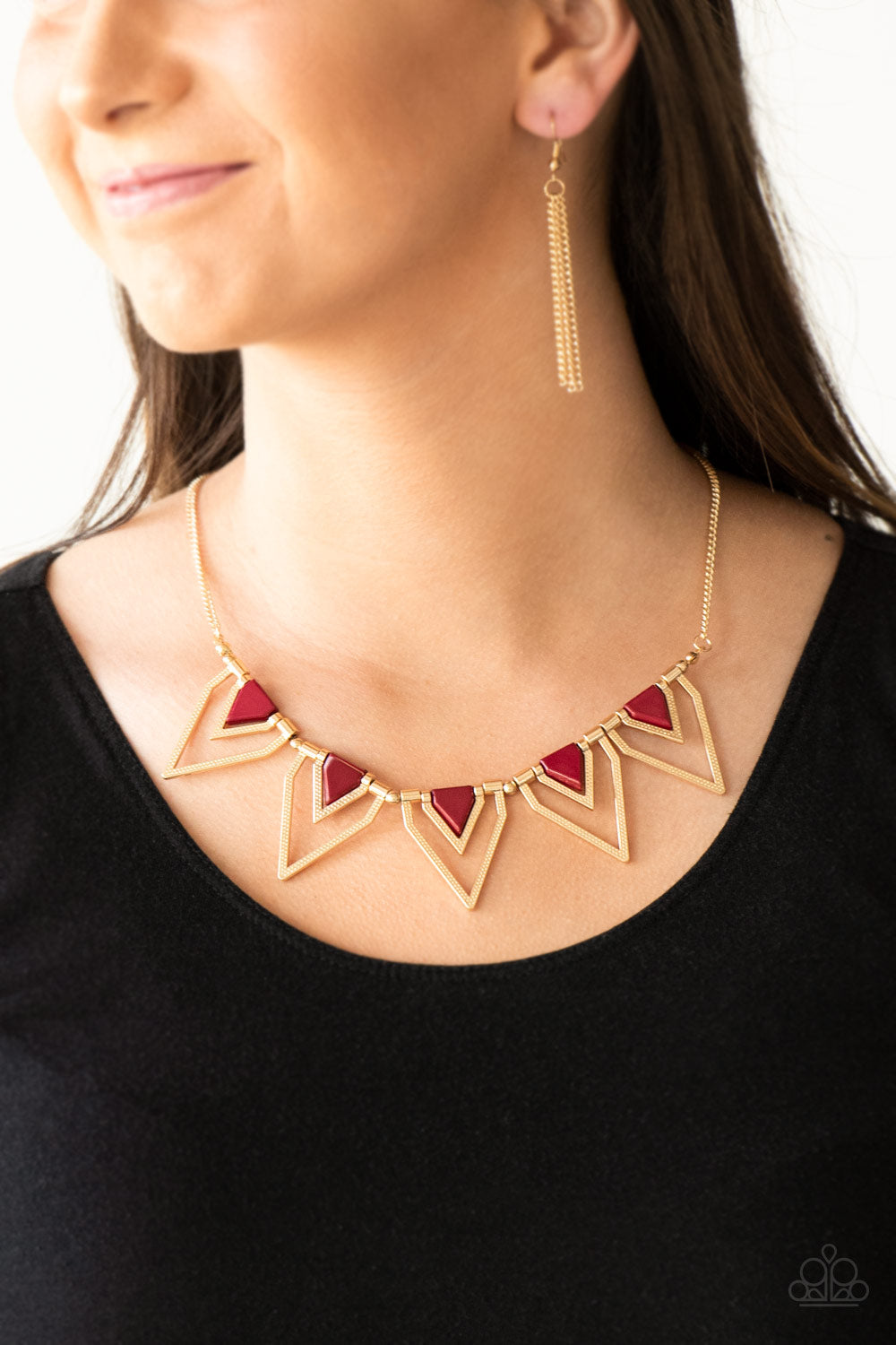 The Pack Leader - Red - Paparazzi Necklaces