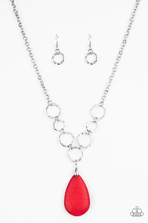Paparazzi Necklaces - Livin' on a Prairie - Red