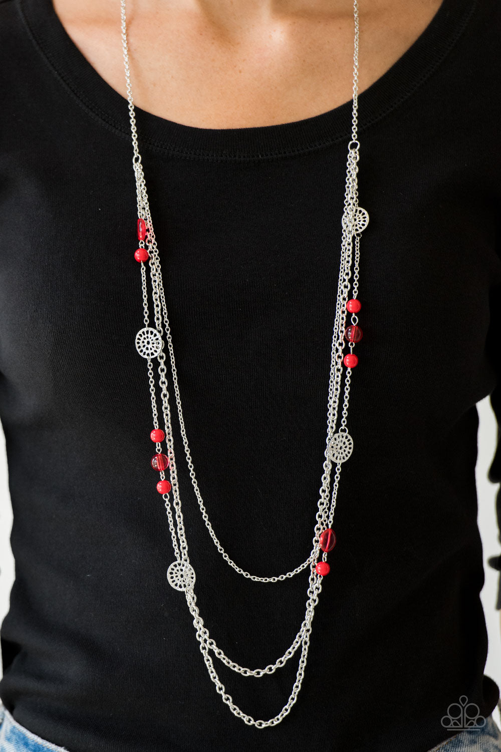 Paparazzi necklace - Pretty Pop-tastic! - Red