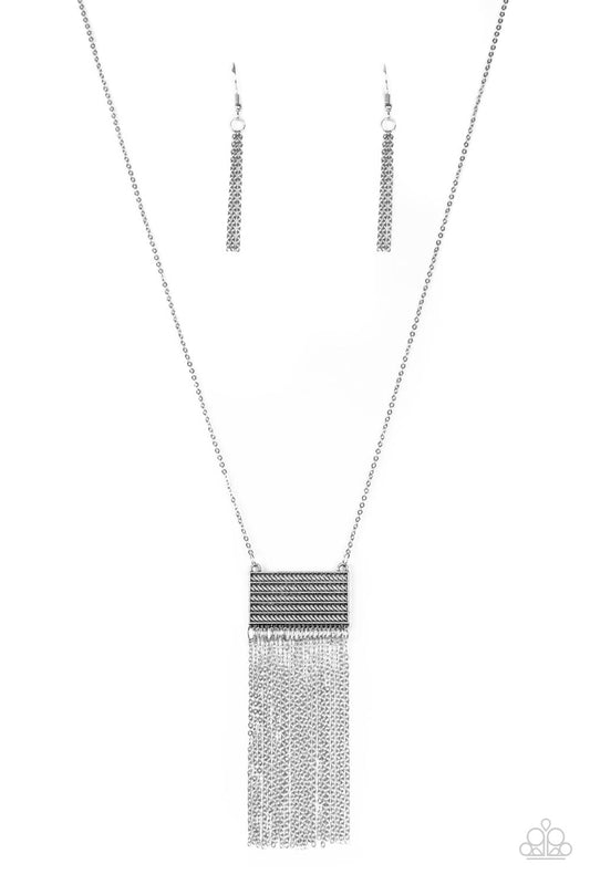 Paparazzi Necklaces - Totally Tassel - Silver