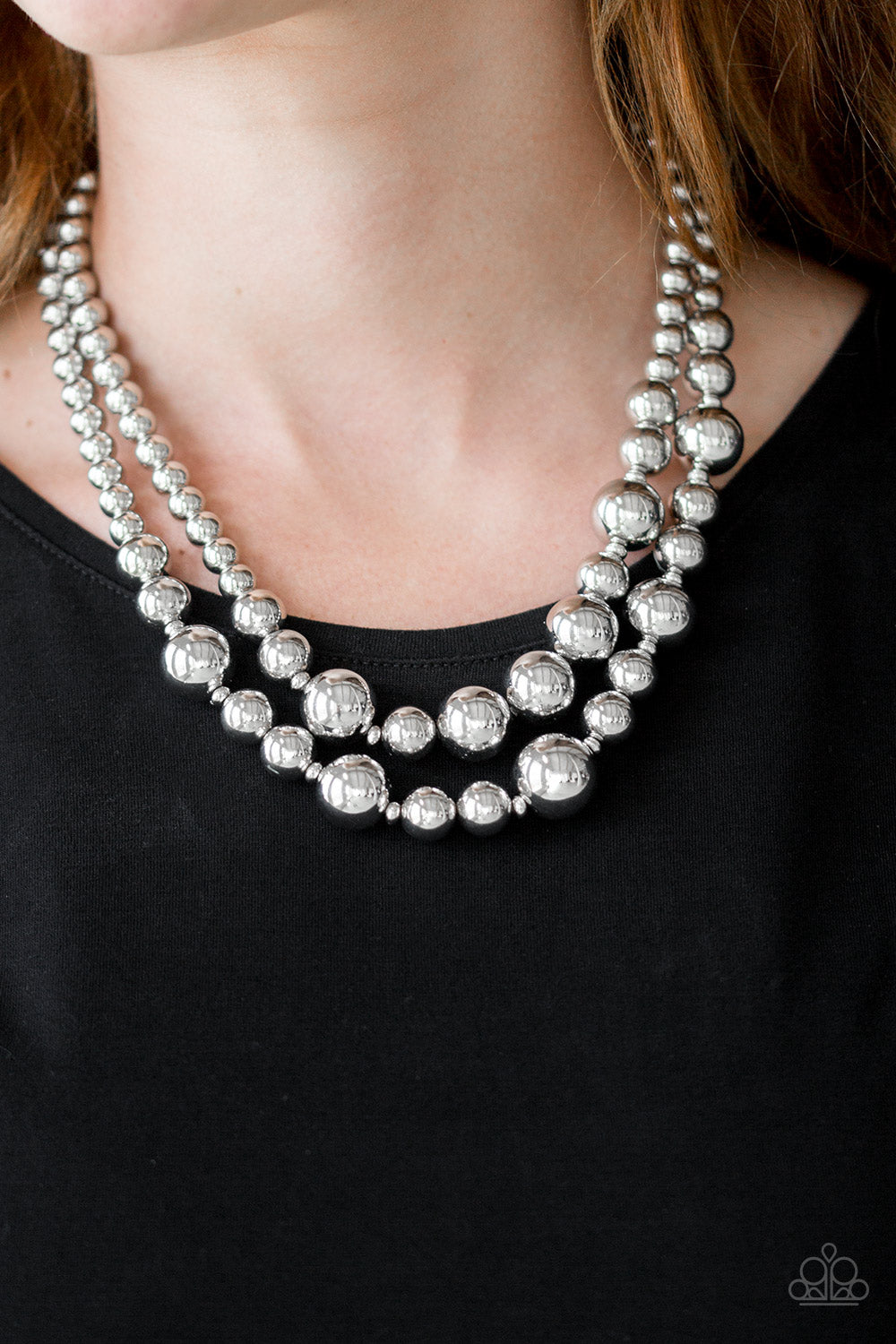 Paparazzi Necklaces - I Double Dare You - Silver