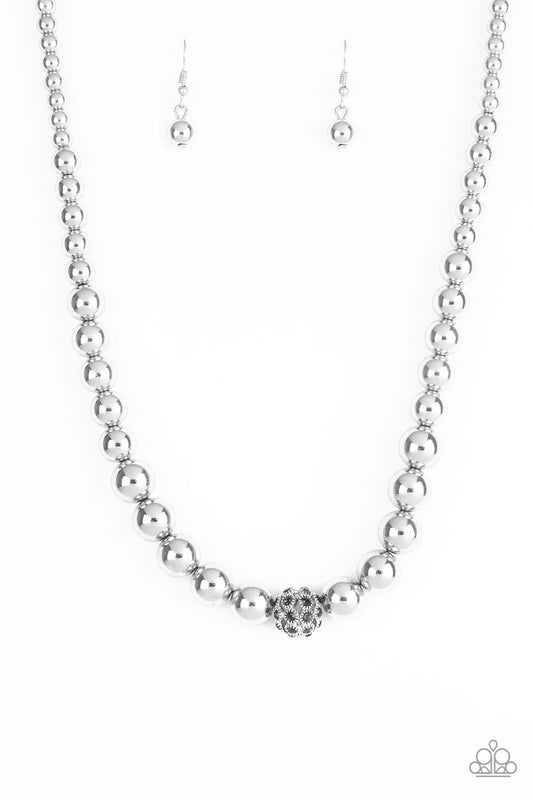 Paparazzi Necklaces - High - Stakes FAME - Silver