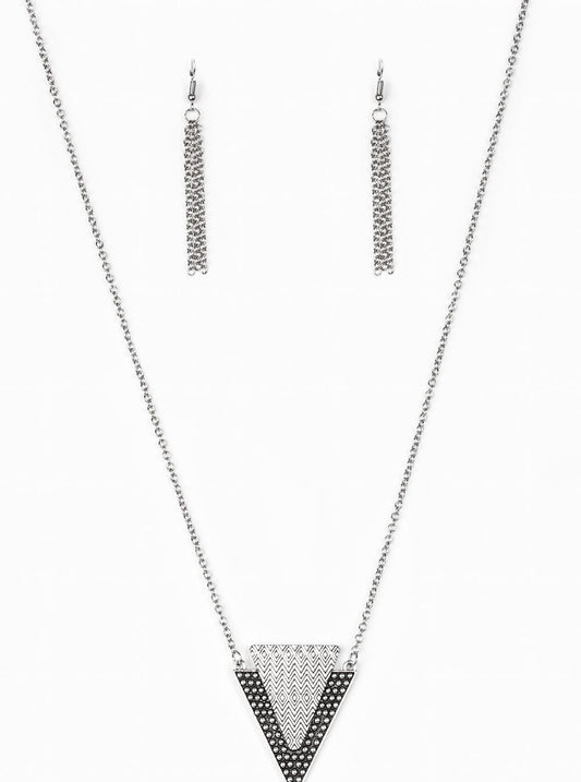 Paparazzi Necklaces - Ancient Arrow - Silver