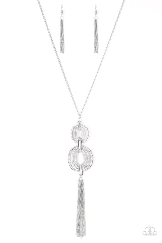 Paparazzi Necklaces - Timelessly Tasseled - Silver