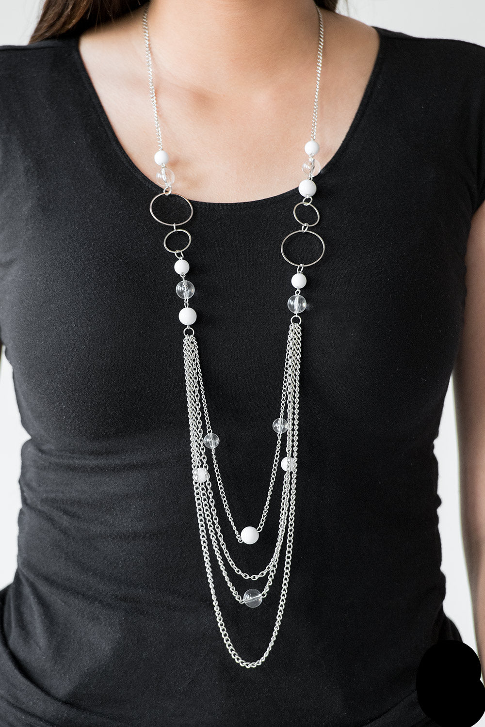 Paparazzi Necklaces - Bubbly Bright - White