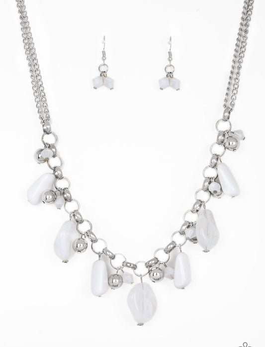Paparazzi Necklaces - Grand Canyon Grotto - White