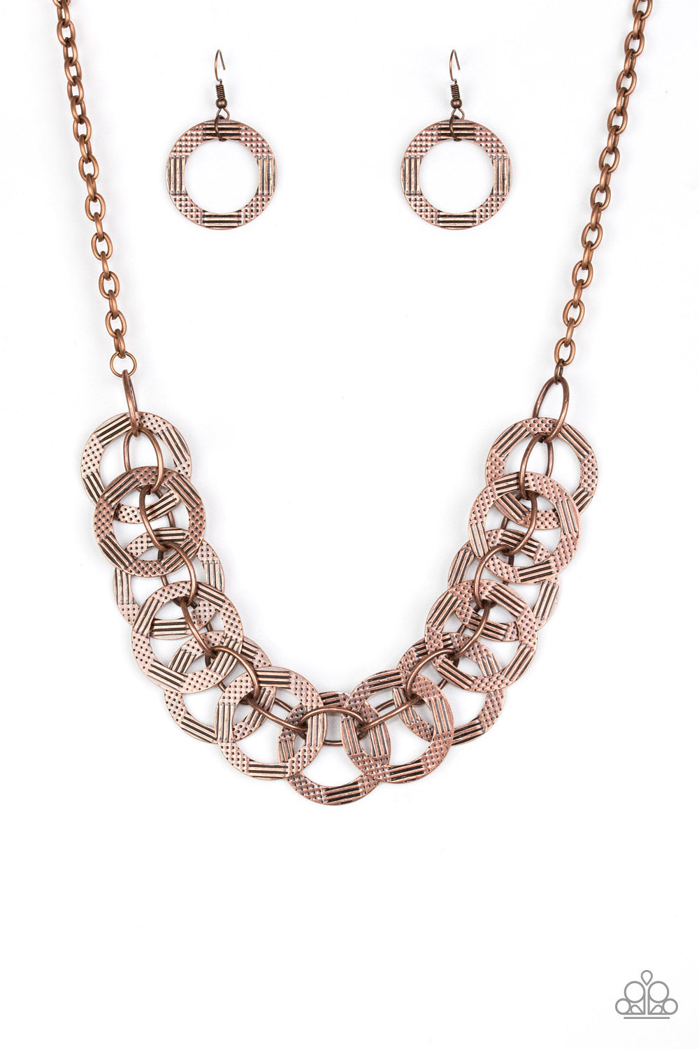 Paparazzi necklace - The Main Contender - Copper