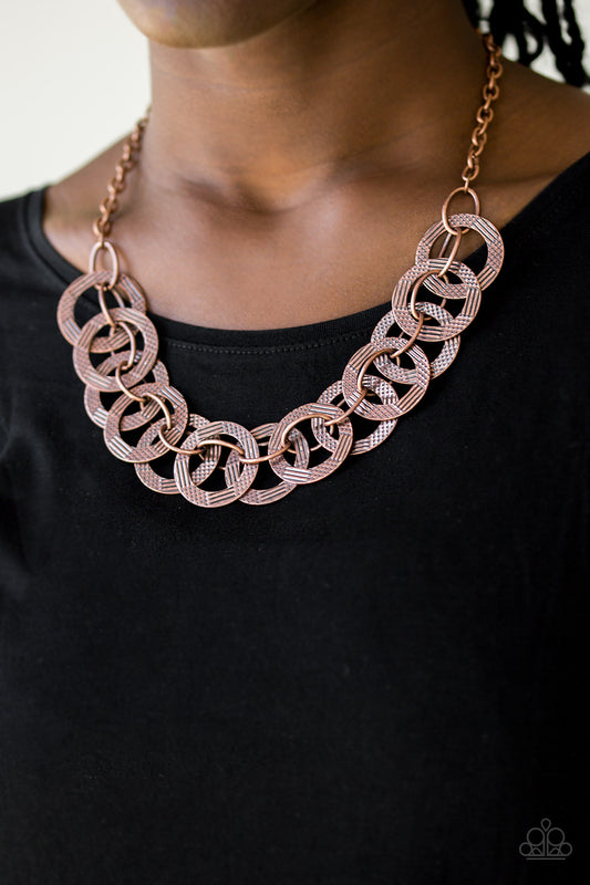 Paparazzi Necklaces - The Main Contender - Copper
