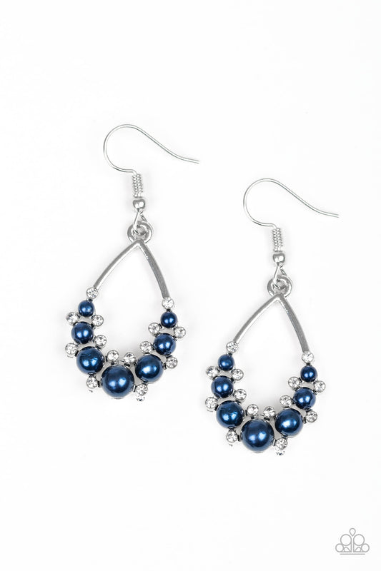 Paparazzi Earrings - Fancy First - Blue