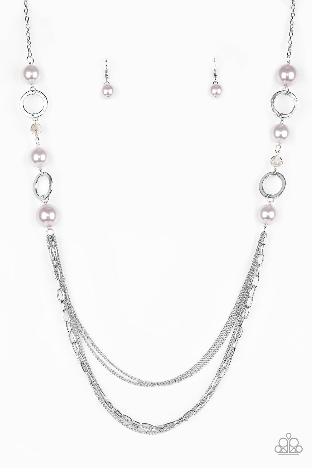 Paparazzi necklace - Its About SHOWTIME! - Silver