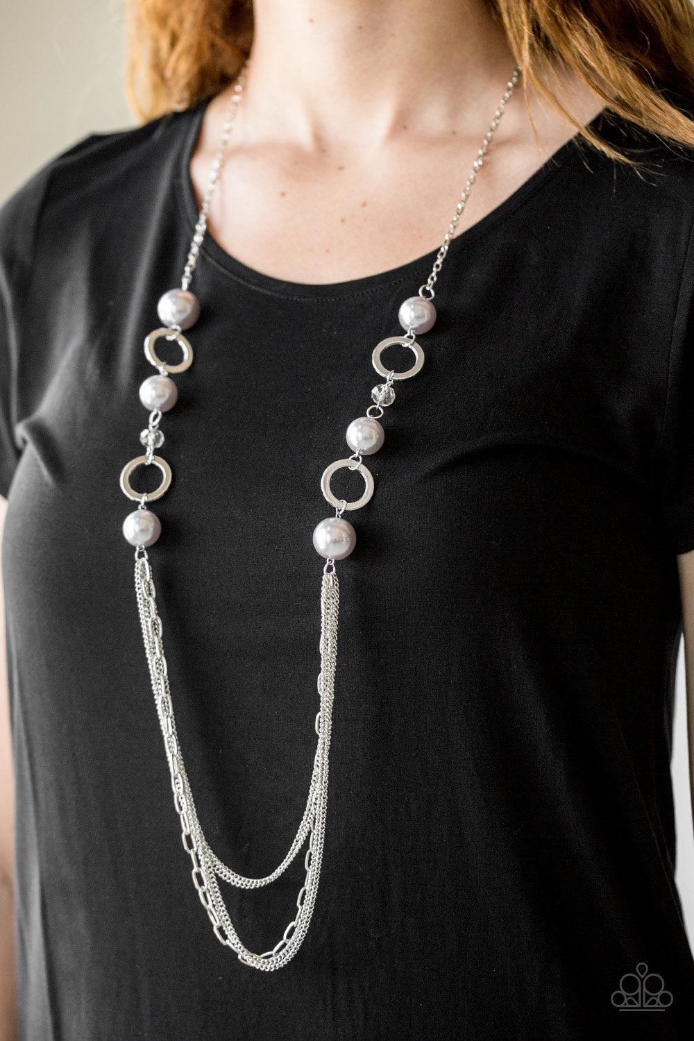 Paparazzi necklace - Its About SHOWTIME! - Silver