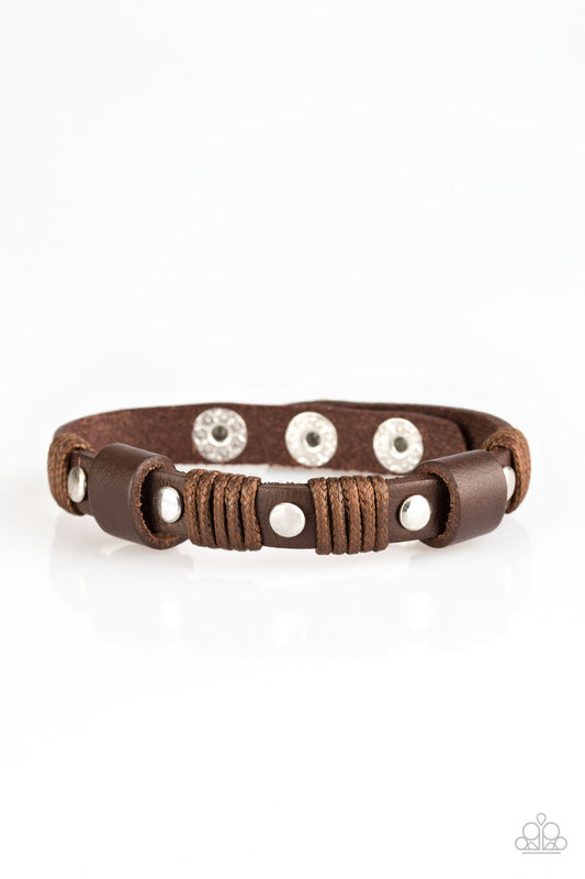 Paparazzi Urban Collection bracelet wrap - Road Burner - Brown