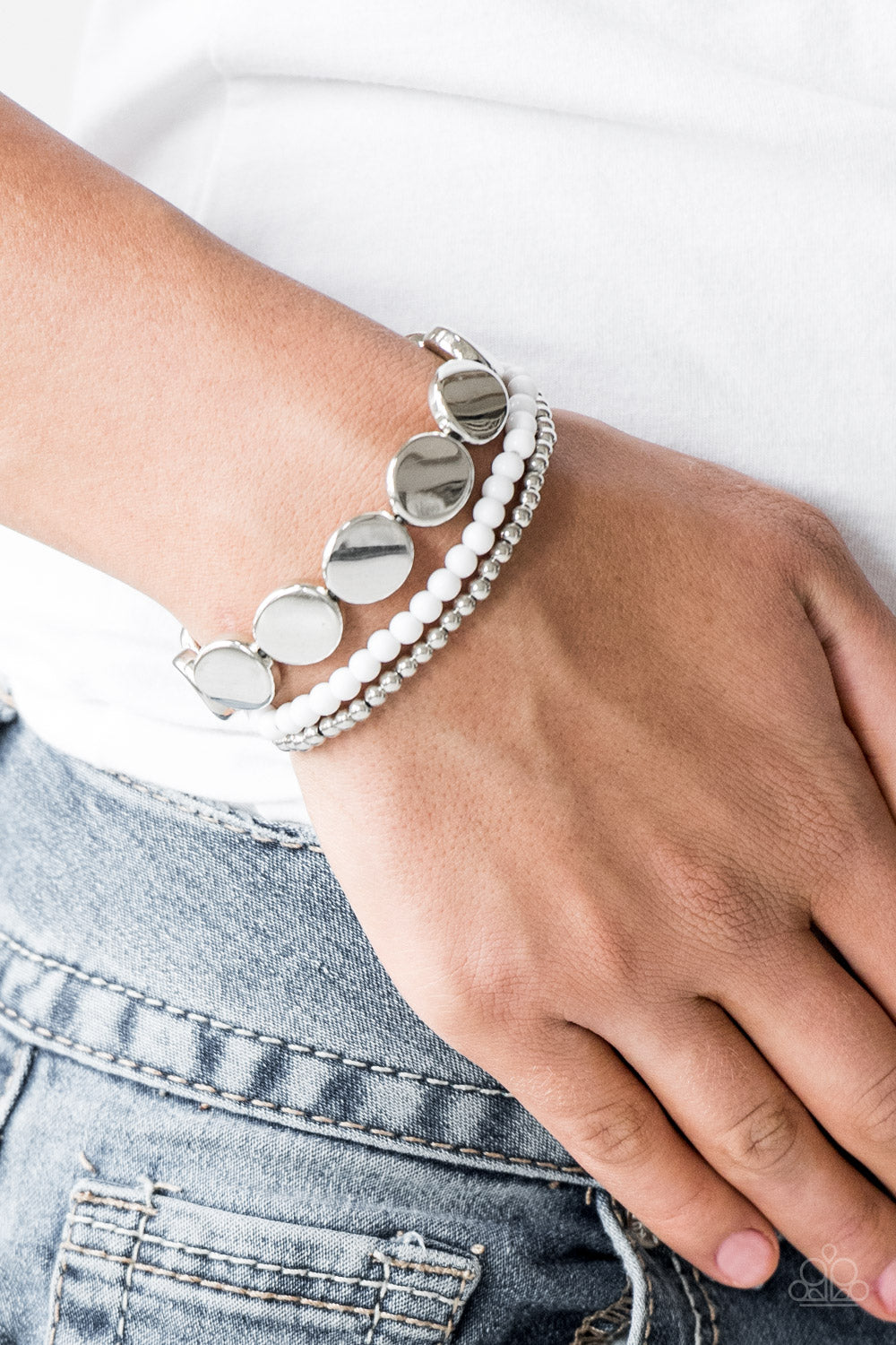 Paparazzi Bracelets - Beyond the Basics - White