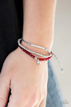 Paparazzi Urban Collection - Reckless Romance - Red Pull Cord