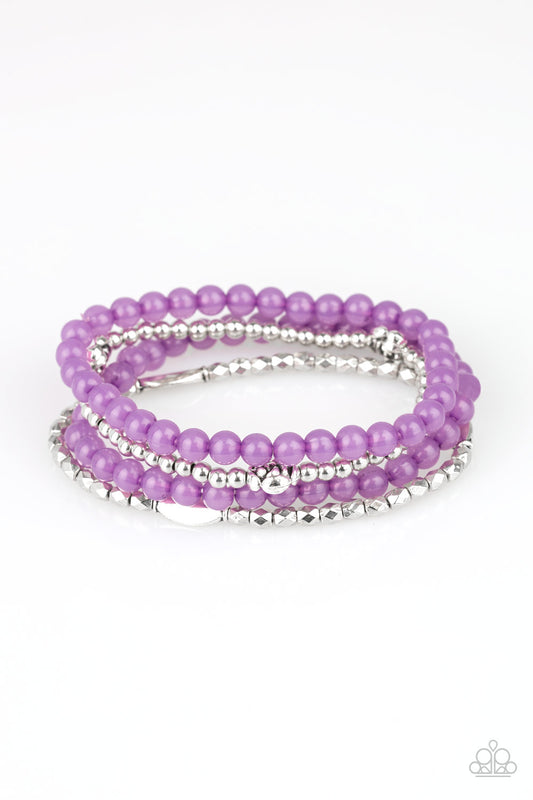 Paparazzi Bracelets - Blooming Buttercups - Purple