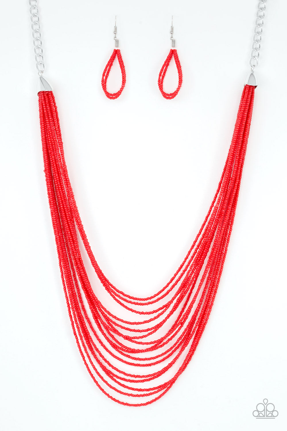 Paparazzi necklace - Peacefully Pacific - Red