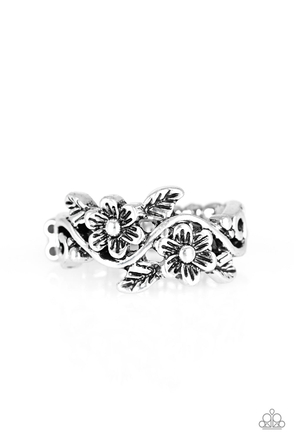 Paparazzi Rings - Stop And Smell The Flowers - Silver