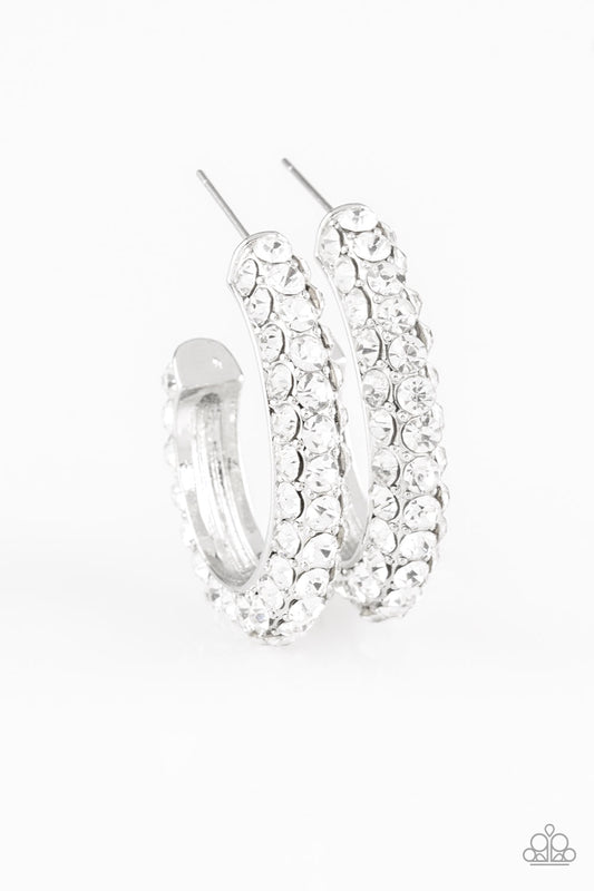 Paparazzi Earrings - Dont Mind The STARDUST - White